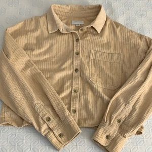 American eagle corduroy cropped top